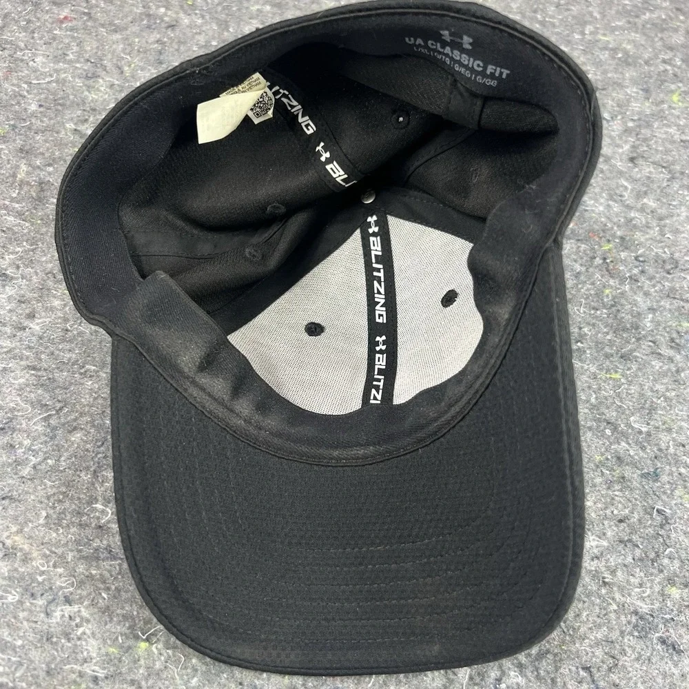 Under Armour Men's Baseball Cap L/XL Black Breathable Sports Casual Hat Used